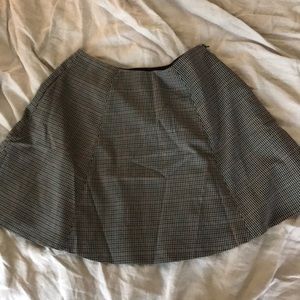 Vintage plaid mini circle skirt